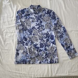 Karen Scott Floral Mock Neck  Grandmother Aesthetic, Cottagecore Aestetic